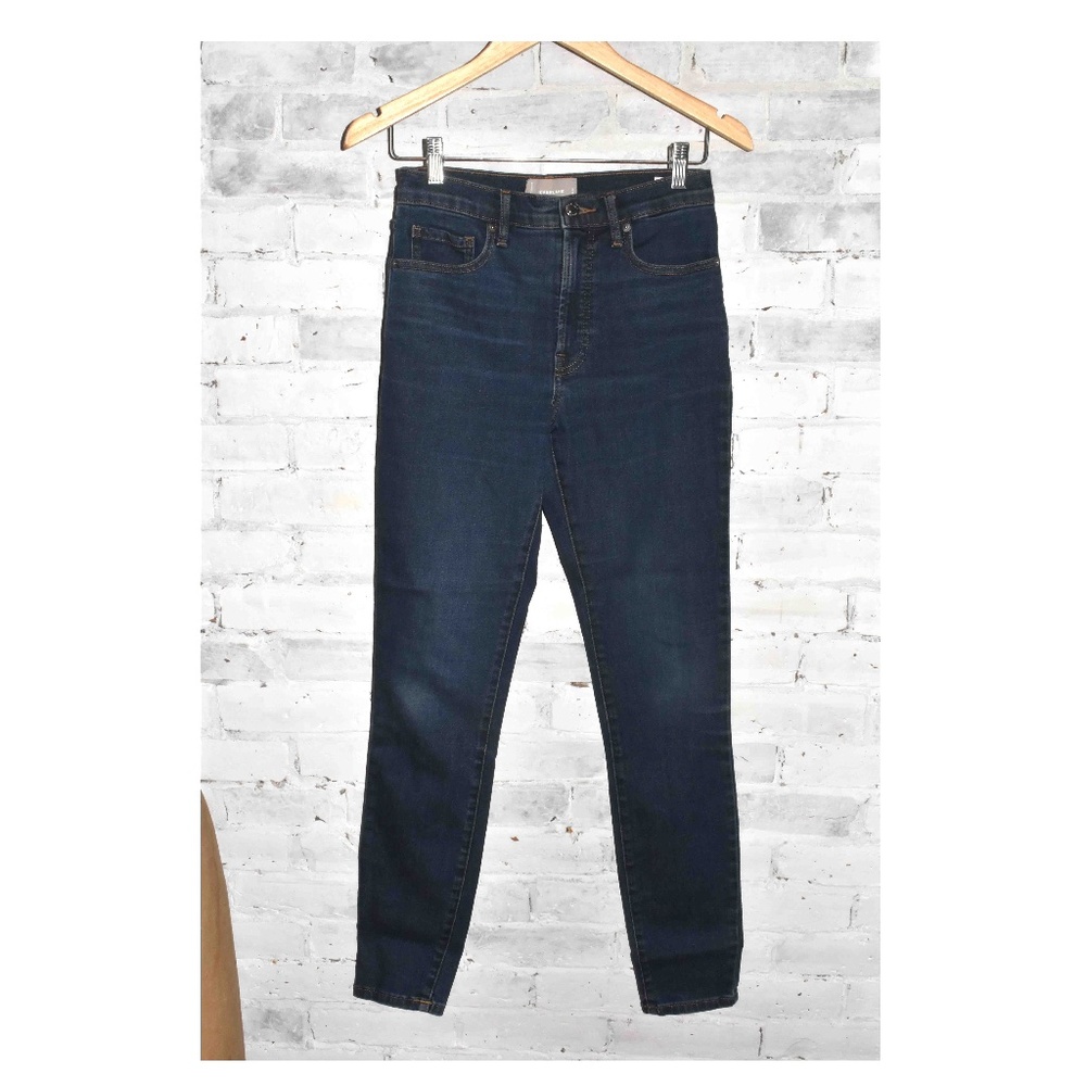 EVERLANE Perfect Dark Wash Skinny Jeans Size 26 Tall